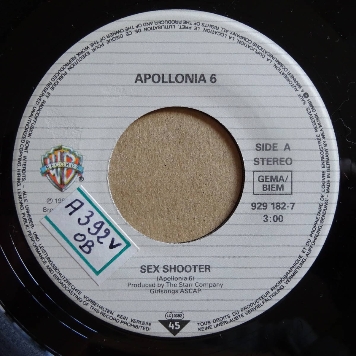 Apollonia 6 Sex Shooter *EURO盤　プリンス　プロデュースもの　レア_画像4