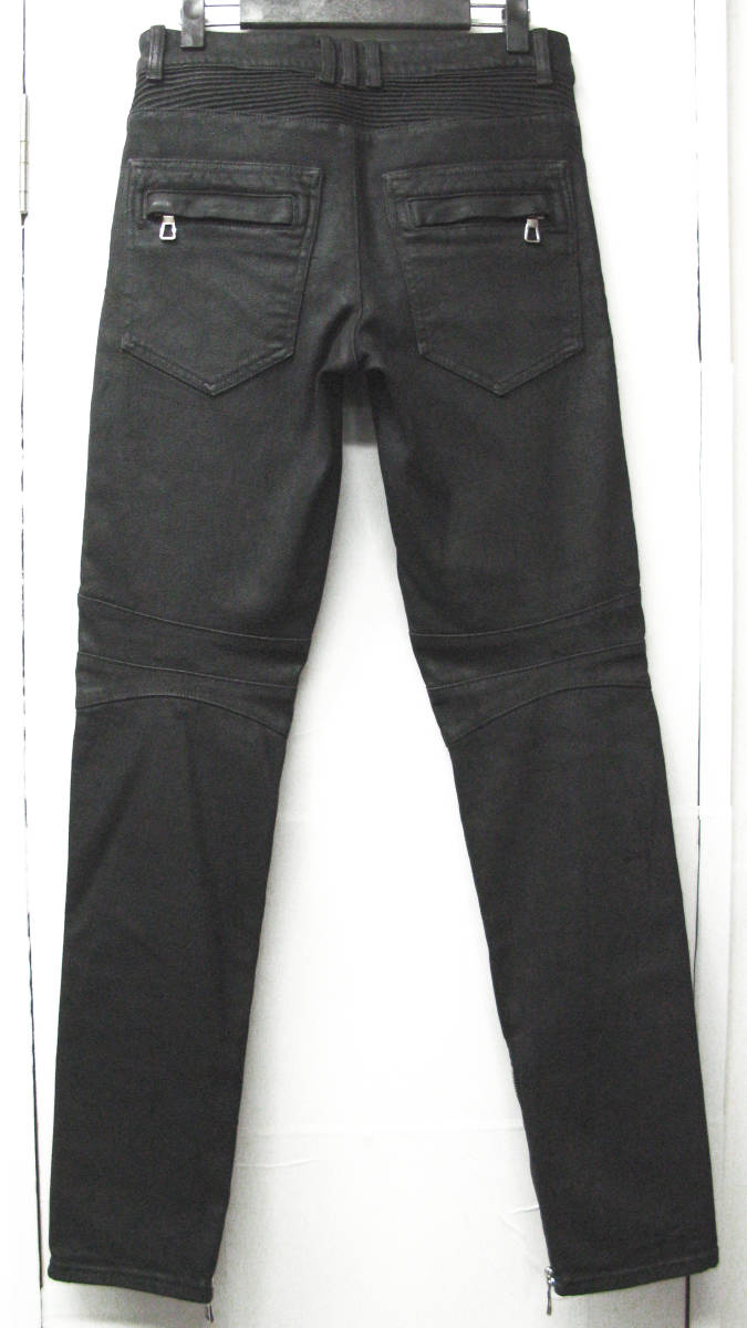 バルマン BALMAIN H&M：バイカー デニム 28 （ コラボ レア ジーンズ BALMAIN H&M denim pants jeans_画像2