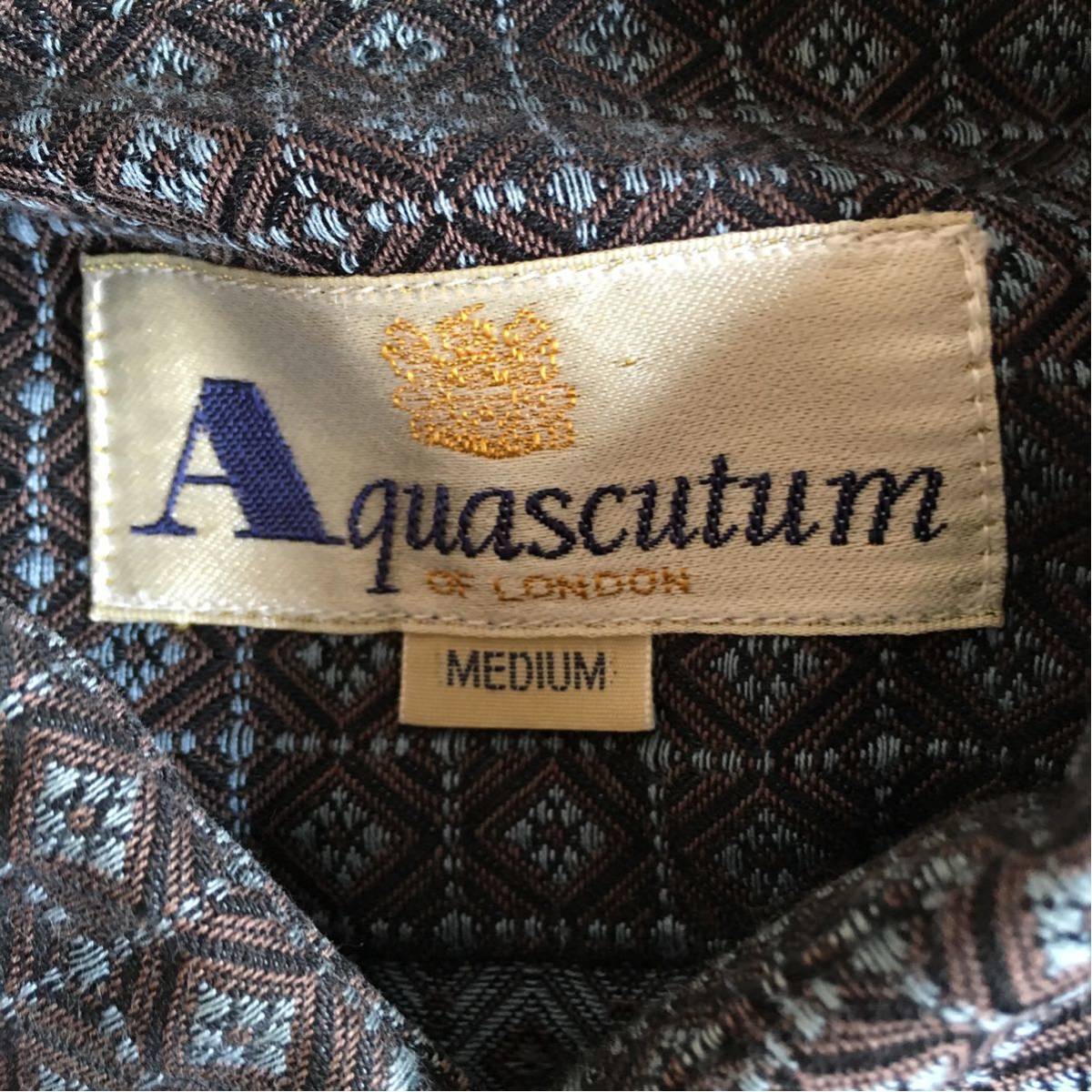 アクアスキュータム Aquascutum◆日本製 ヴィンテージ レトロ 長袖シャツ y20020102