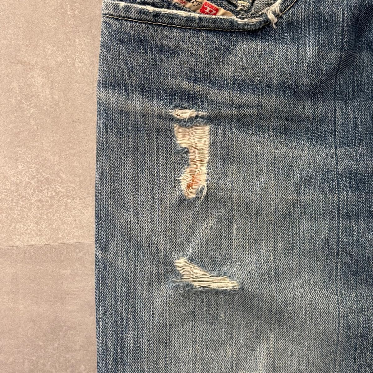 archive 00s y2k diesel flare jeans denim ディーゼル ダメージ archive 00s y2k diesel flare jeans denim ディーゼル ダメージ