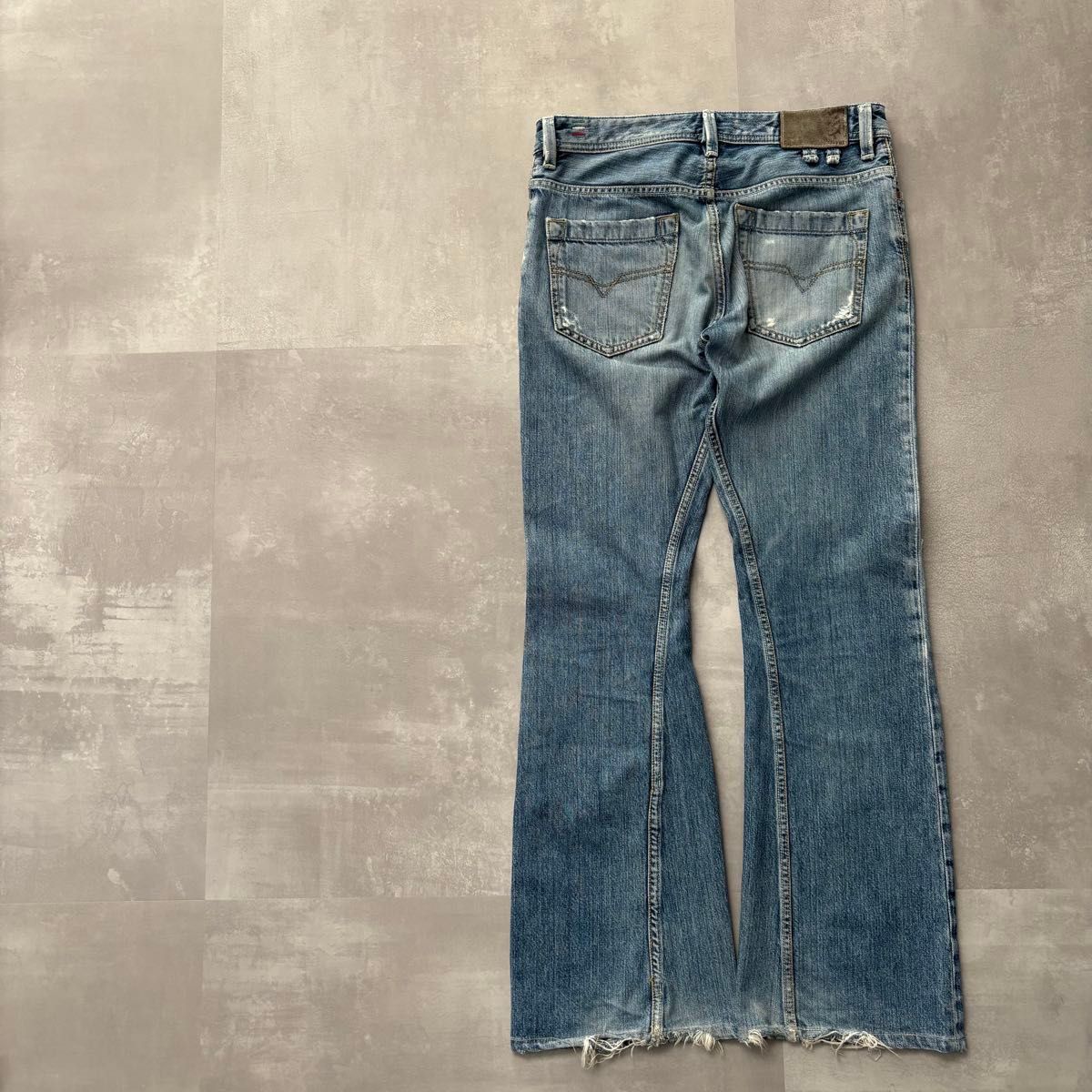 archive 00s y2k diesel flare jeans denim ディーゼル ダメージ archive 00s y2k diesel flare jeans denim ディーゼル ダメージ