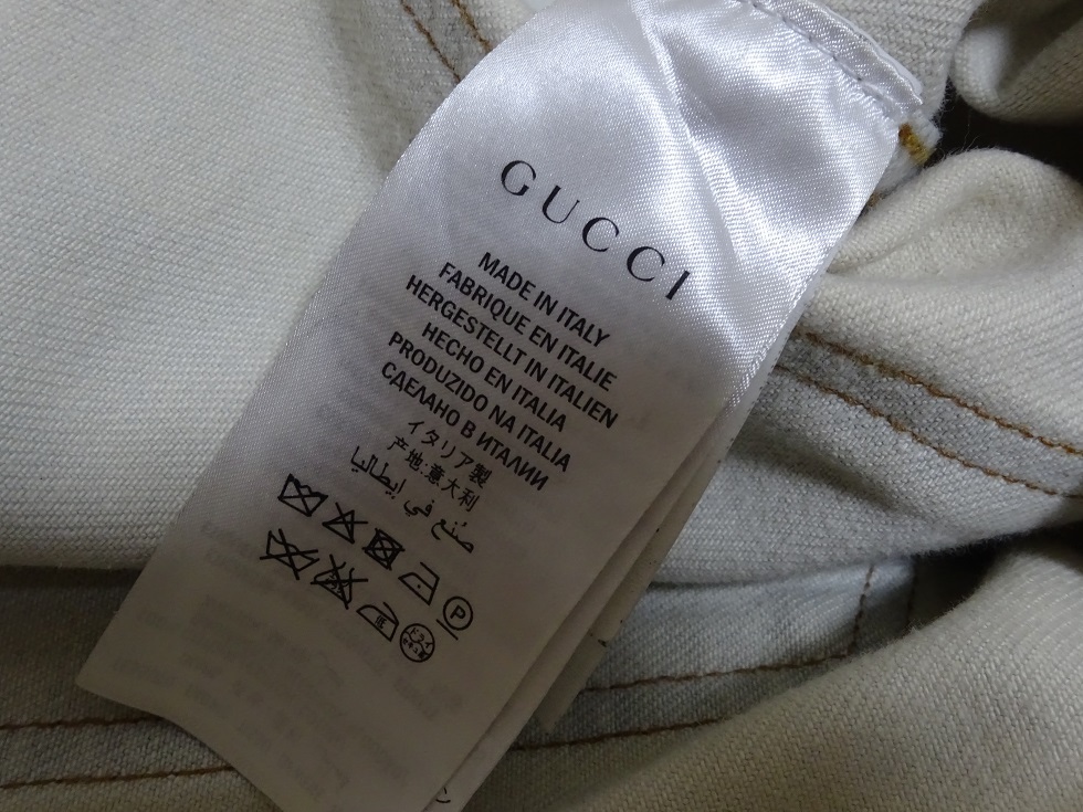 あまり着用していない美品 グッチ GUCCI 17SS～18 ハイブリーチカットオフデニム 32_画像7