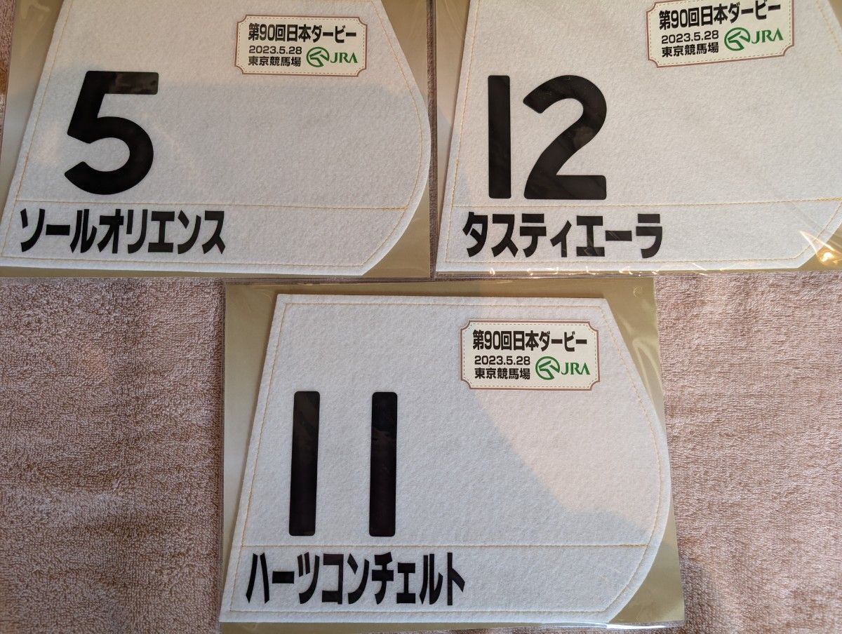 【日本ダービー2024限定販売ミニゼッケン】1・2・3着馬