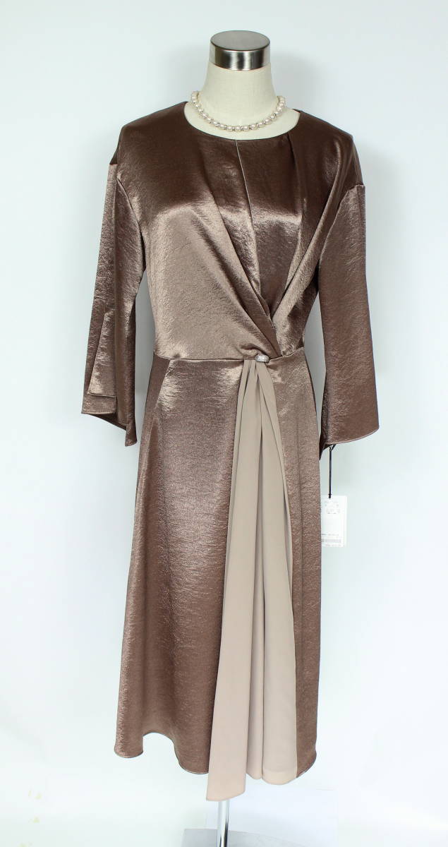  new goods 9 ten thousand 7900 jpy 38 MORABITO 9 number molabito dress One-piece light brown group bronze party wedding . call high class brand color formal 