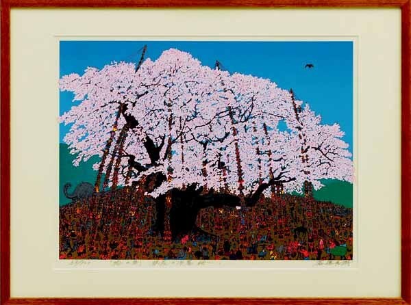 Bibian 比比昂 - *真作* 人気画家 斎藤吾朗「花の刻 根尾の淡 Bibian 比比昂 - *真作* 人気画家 斎藤吾朗「花の刻 根尾の淡