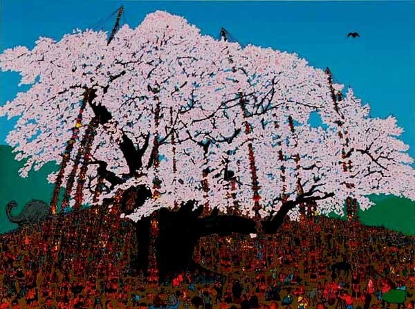 Bibian 比比昂 - *真作* 人気画家 斎藤吾朗「花の刻 根尾の淡 Bibian 比比昂 - *真作* 人気画家 斎藤吾朗「花の刻 根尾の淡