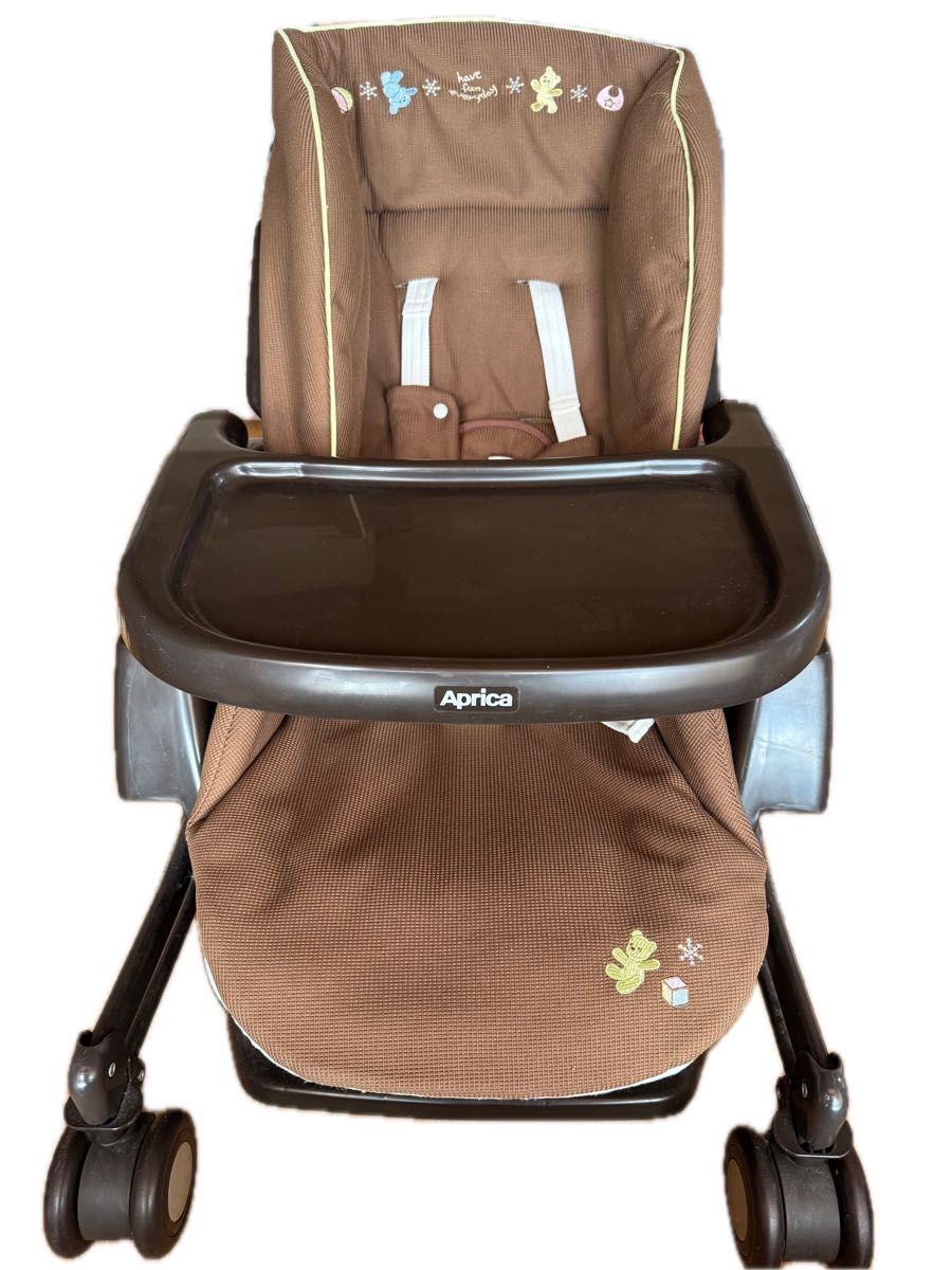 【美品】アップリカ ユラリズム 手動 ハイローチェア くまさんといっしょ 美品 アップリカ ハイローチェア ユラリズム くまさんといっしょ