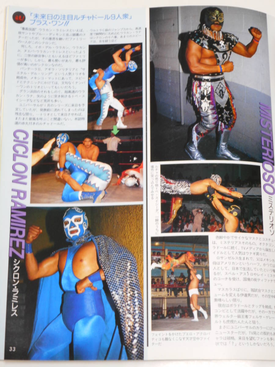 週刊プロレス1992年1月14日号　工藤めぐみ＆バイソン木村、メキシコEMLLエストレージャ選手名鑑_画像7