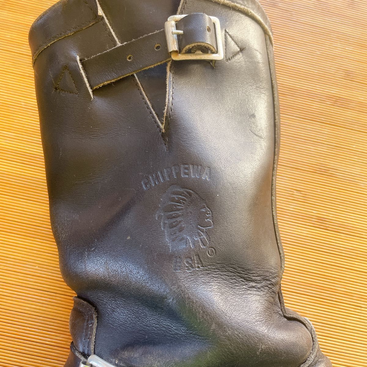 70s チペワ Chippewa 茶芯 ブラック エンジニアブーツ 7 5 70s チペワ Chippewa 茶芯 ブラック エンジニアブーツ 7 5