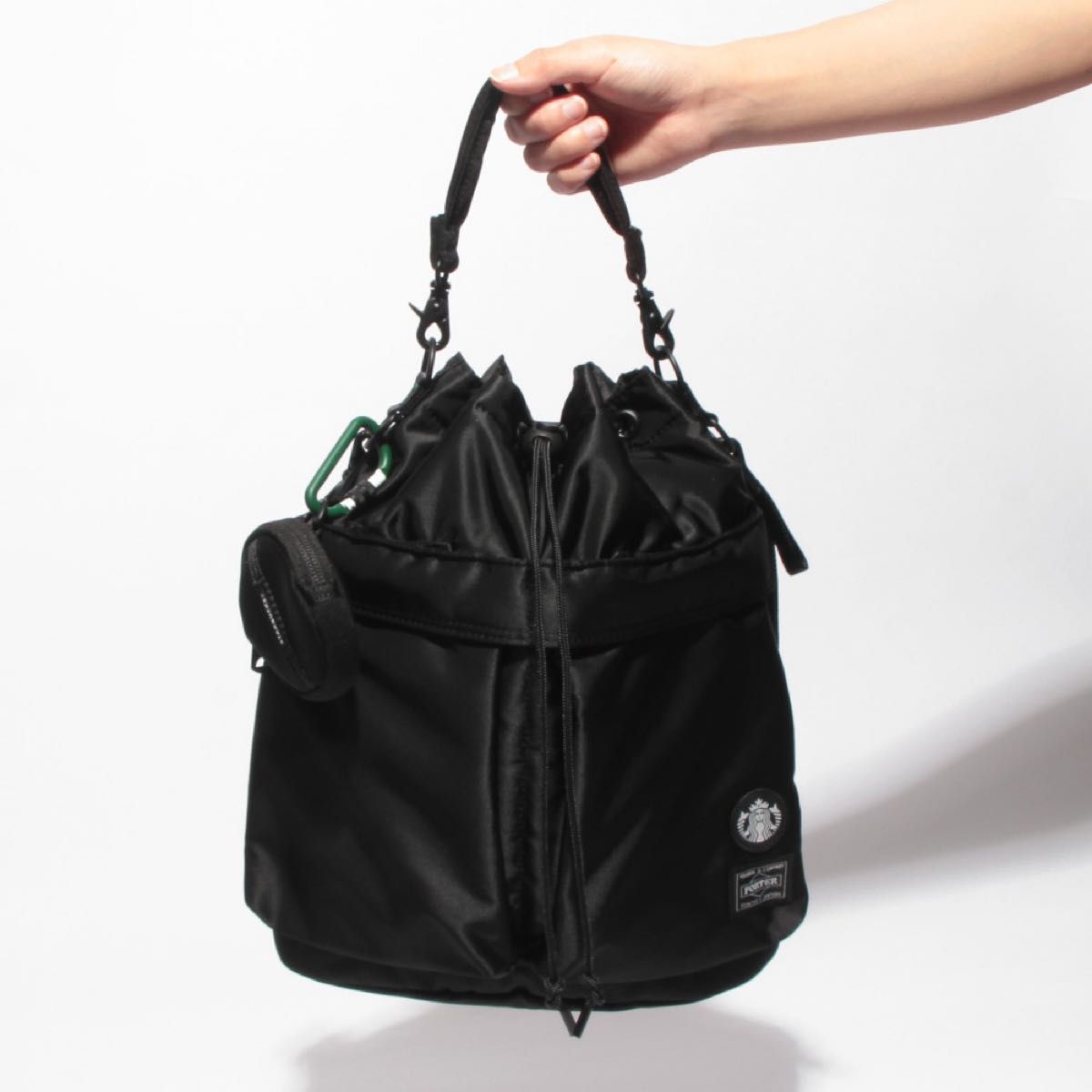 PORTER コーヒービーンシェイプ 2WAY ツールバッグ ブラック PORTER コーヒービーンシェイプ 2WAY ツールバッグ ブラック