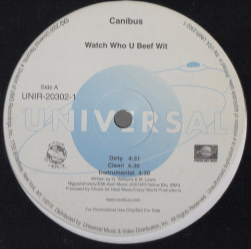 【廃盤12inch】Canibus / Watch Who You Beef Wit_画像2