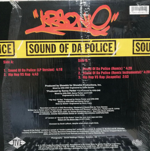 【廃盤12inch】KRS-One / Sound Of Da Police_画像2