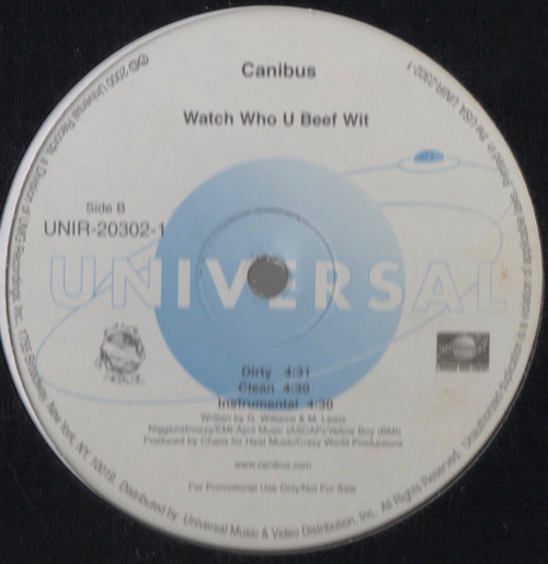 【廃盤12inch】Canibus / Watch Who You Beef Wit_画像1