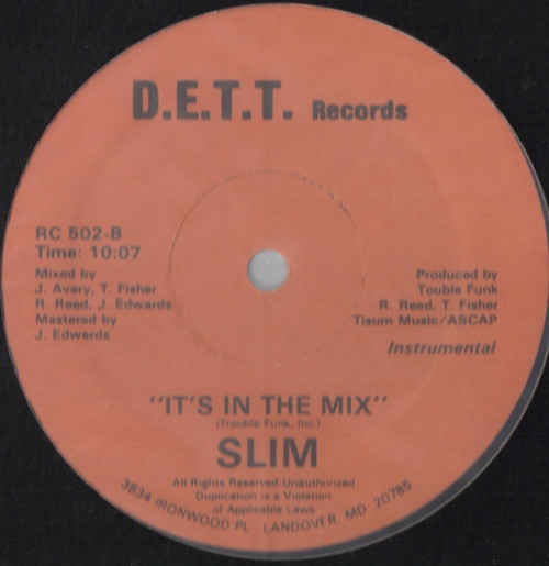 【廃盤12inch】Slim / It's In The Mix_画像2