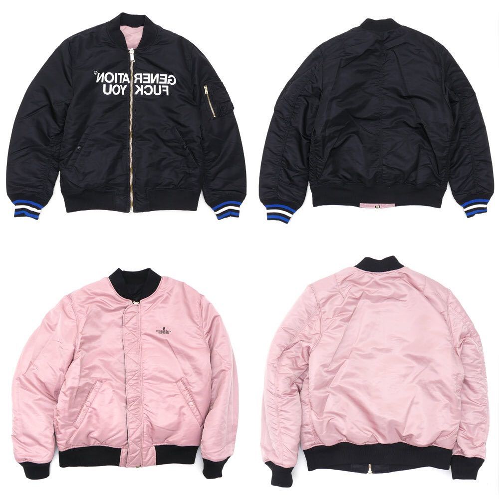 送料無料 S 黒 supreme undercover reversible ma1 16aw 16fw ma-1 black pink シュプリーム アンダーカバー ピンク リバーシブル 国内正規_画像5