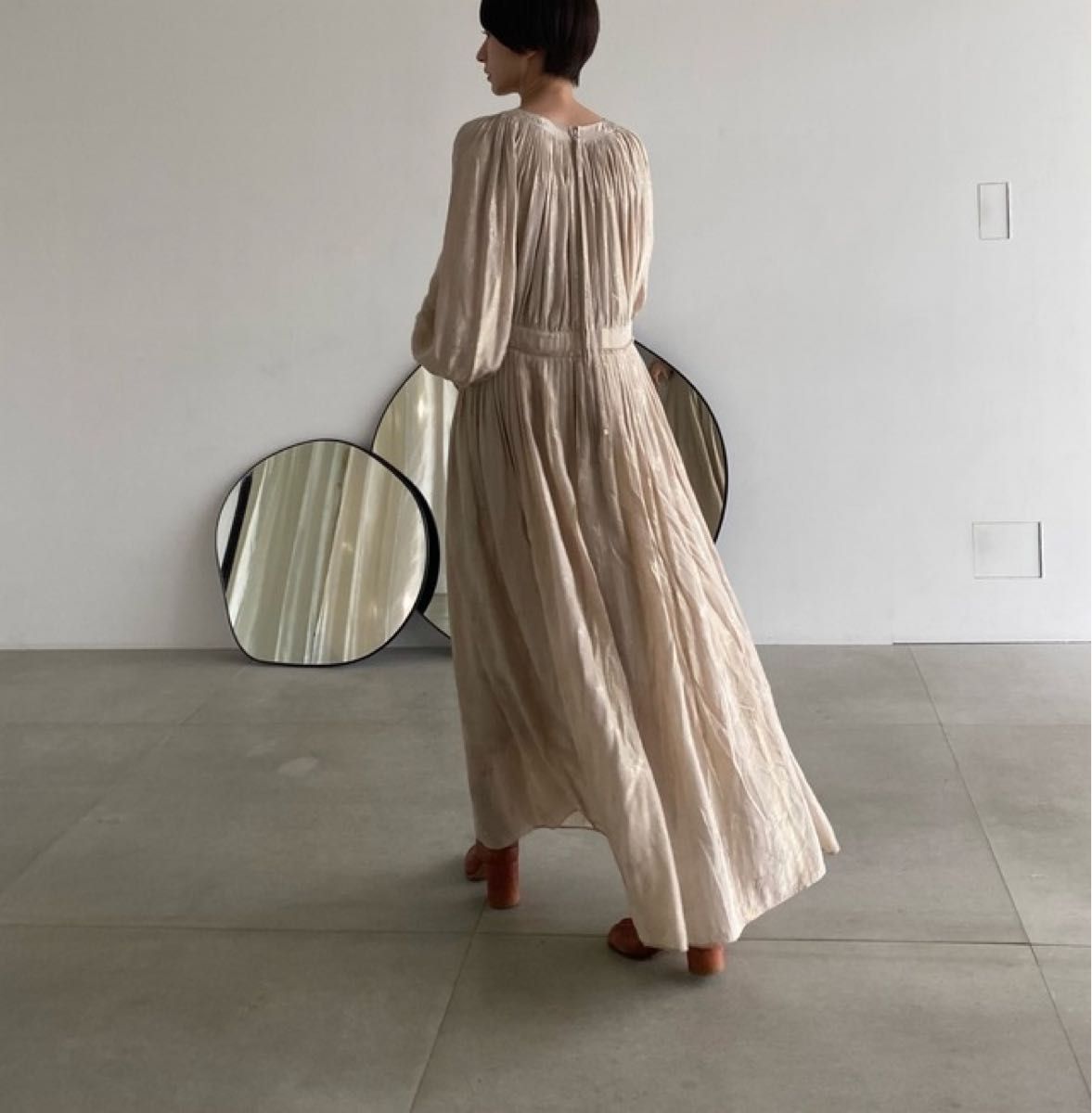 新品 CLANE クラネ オケージョン ワンピース ラメ 結婚式 LAME STRIPE FLOWER PLEAT SKIRT