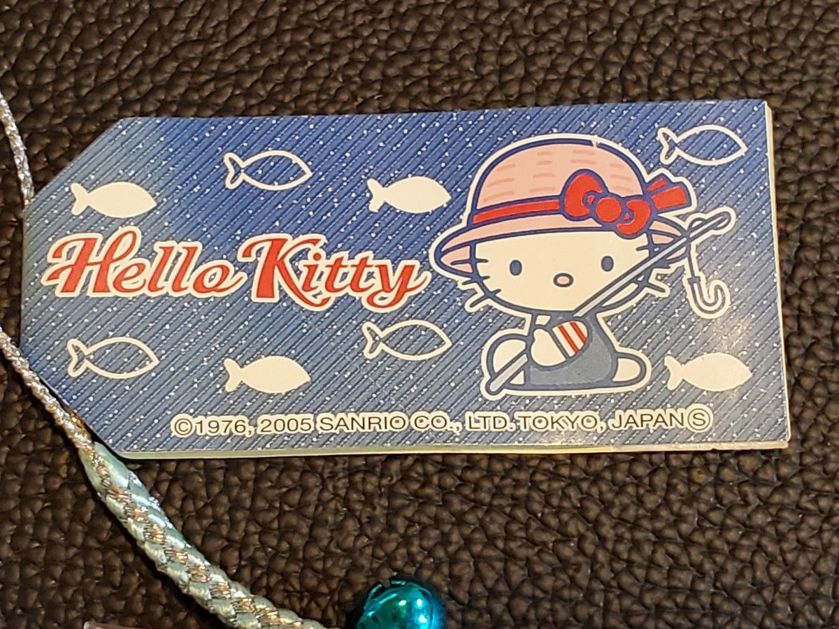 レア!ハローキティ 魚釣り 根付け♪ ハローキティ ご当地限定ストラップ 根付け 魚釣りをしている