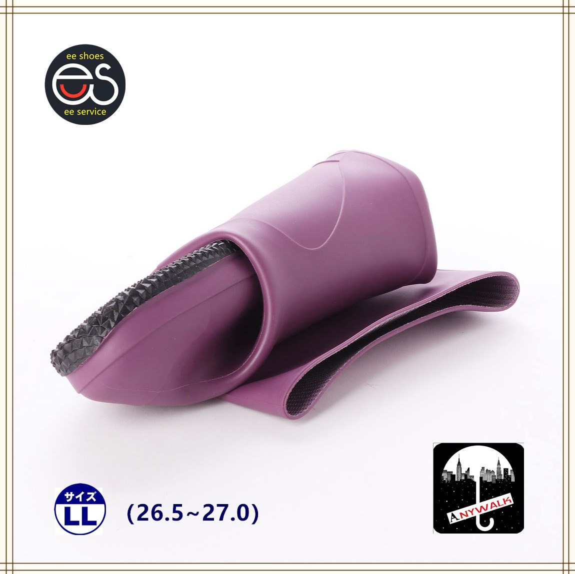 * new goods *[19044-PURPLE_LL (26.5~27.0)] outdoor rain boots folding .. type storage * mobile . convenience man and woman use (SS~XL)