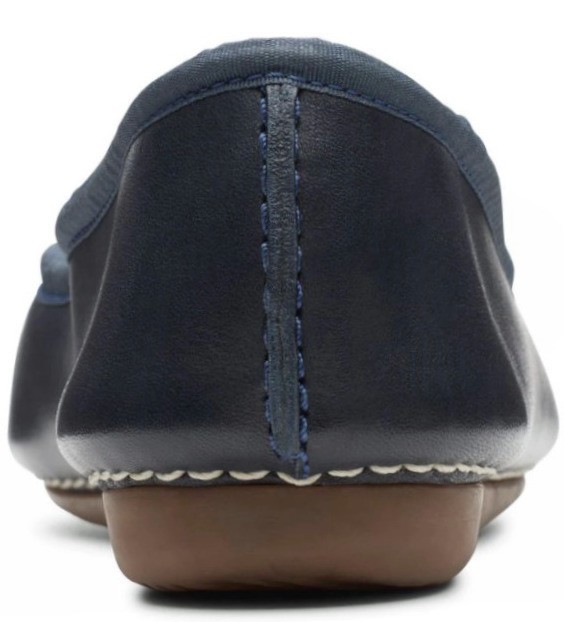 Clarks フラット ネイビー ブルー レザー ローファー スニーカー 送料無料 Clarks 28cm フラット バレエ ネイビー ブルー レザー