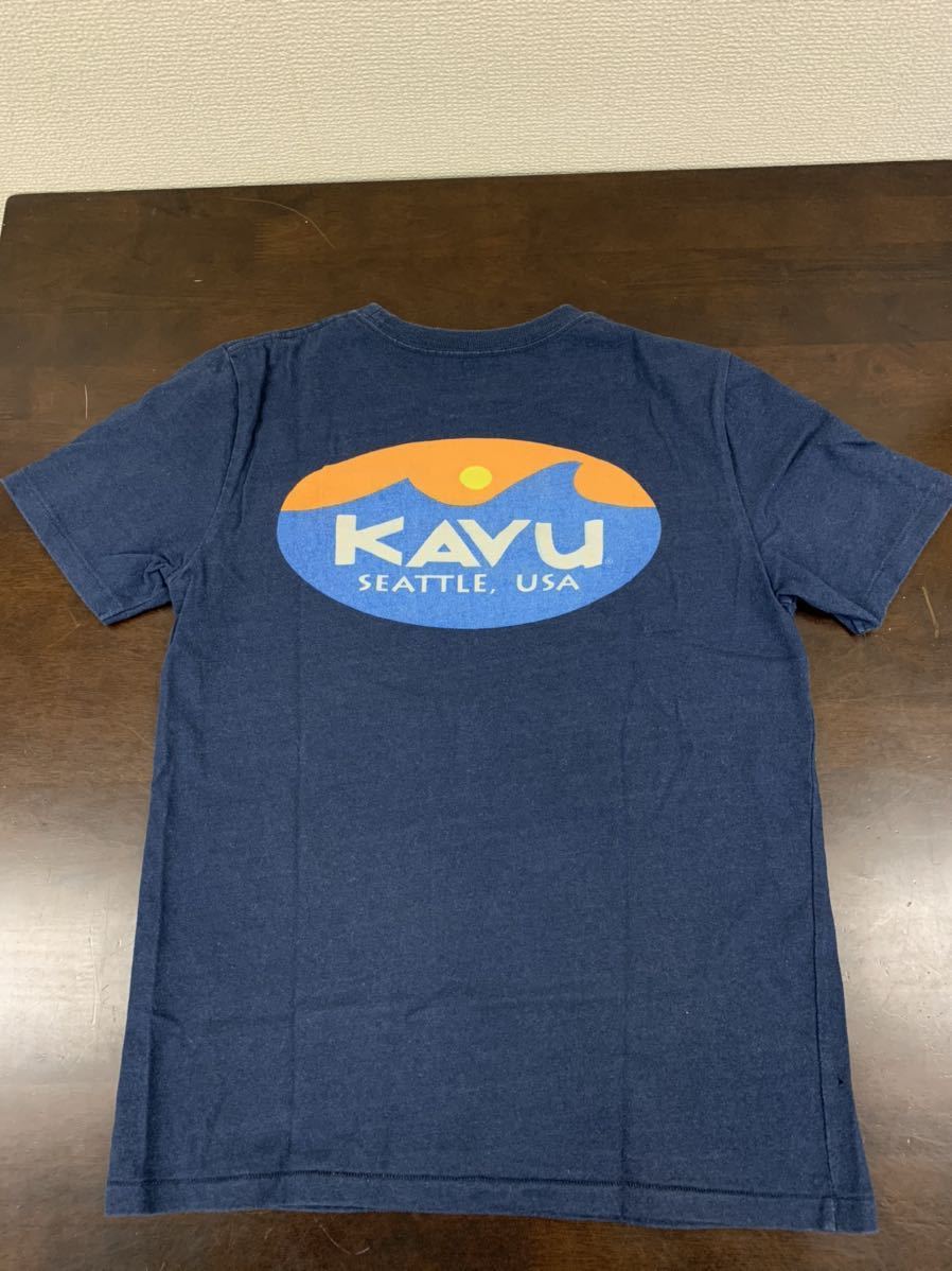 KAVU カブー 半袖Tシャツ 正規取扱店購入 A&F アウトドア キャンプ フェス Sサイズ ネイビー