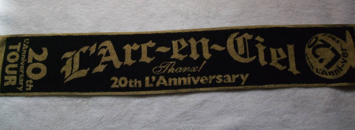 L'Arc-en-Ciel ◆ 『 マフラータオル（BLACK×GOLD） 』　20th L'Anniversary TOUR　ラルク アン シエル　HYDE