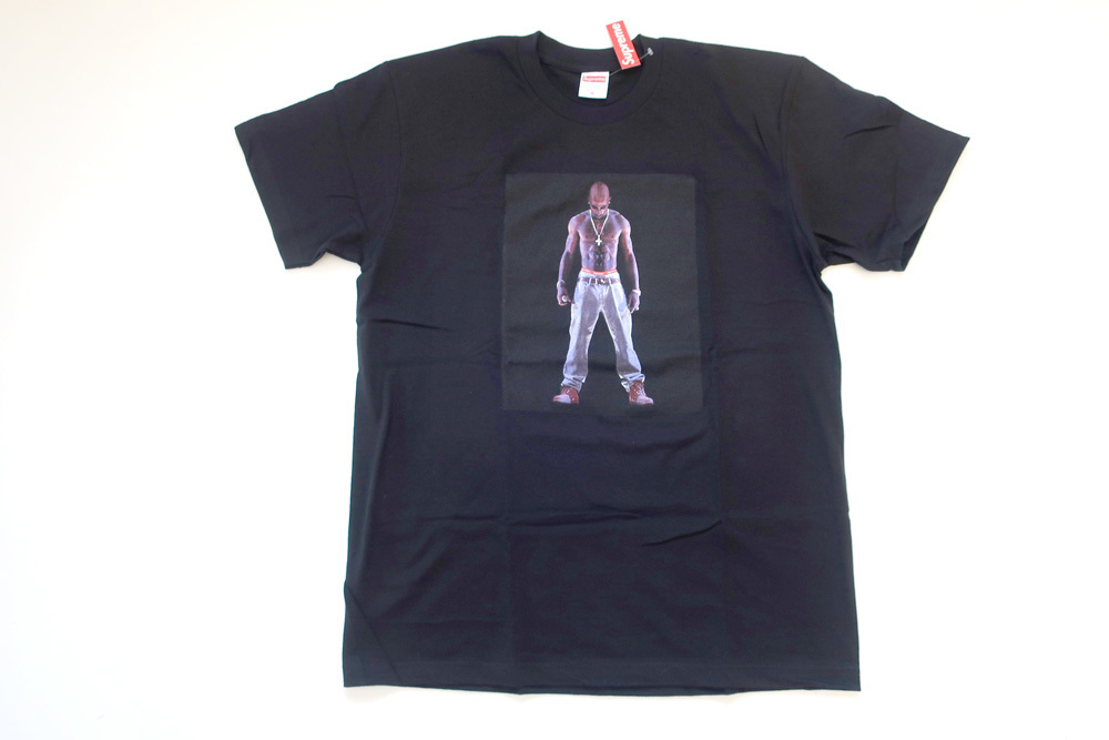 (M)Supreme Tupac Hologram Teeシュプリーム2パックホログラムTシャツ黒