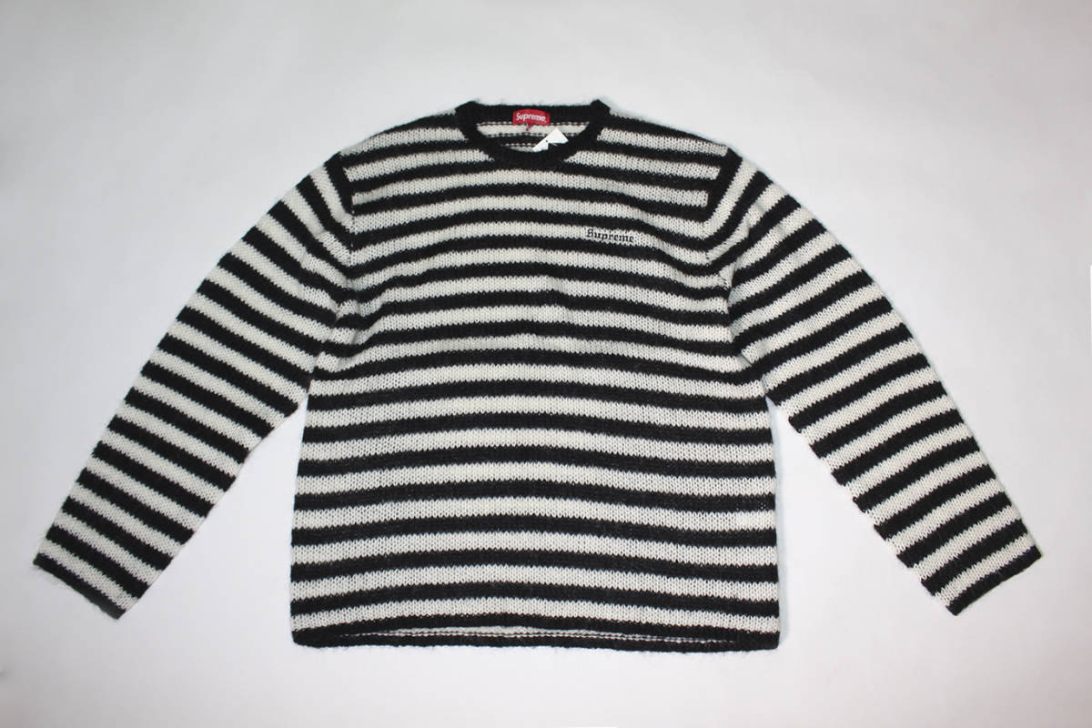ヤフオク! - SUPREME STRIPE MOHAIR SWEATER...