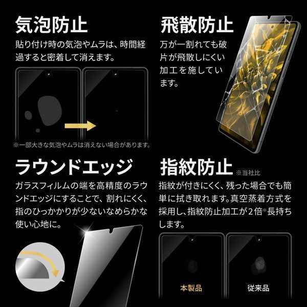 Google Pixel7 指紋認証対応クリアガラスフィルム・フレームレス