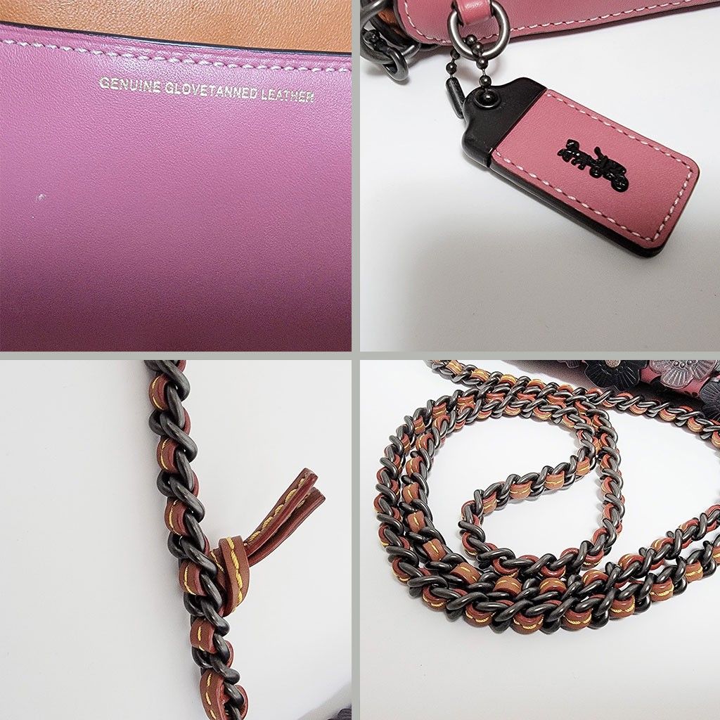 COACHコーチ ティーローズチェーンショルダーバッグ フラワー COACHコーチ ティーローズチェーンショルダーバッグ フラワー