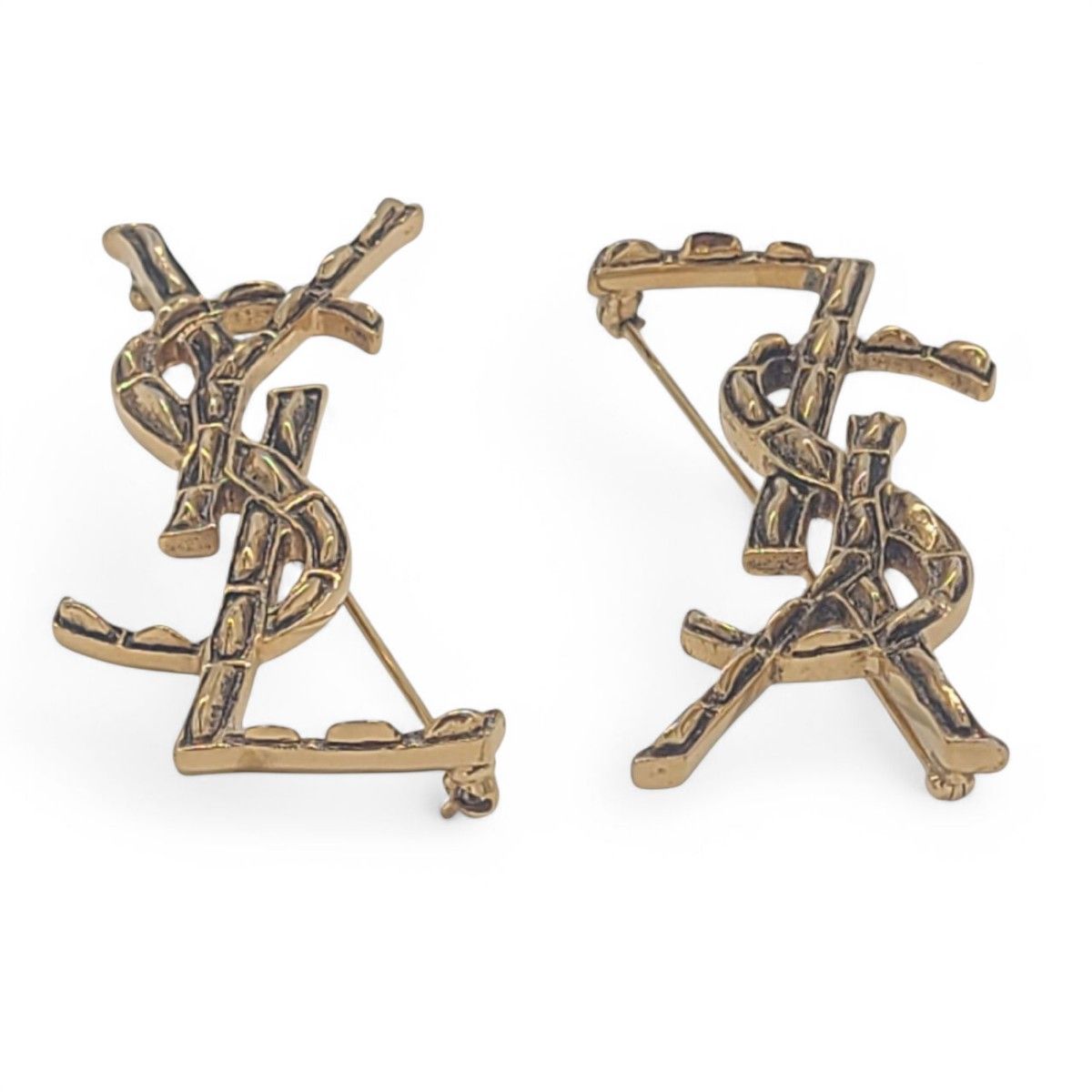 未使用に近い】サンローランパリ YSL ロゴ クロコダイル柄 未使用に近い】サンローランパリ YSL ロゴ クロコダイル柄