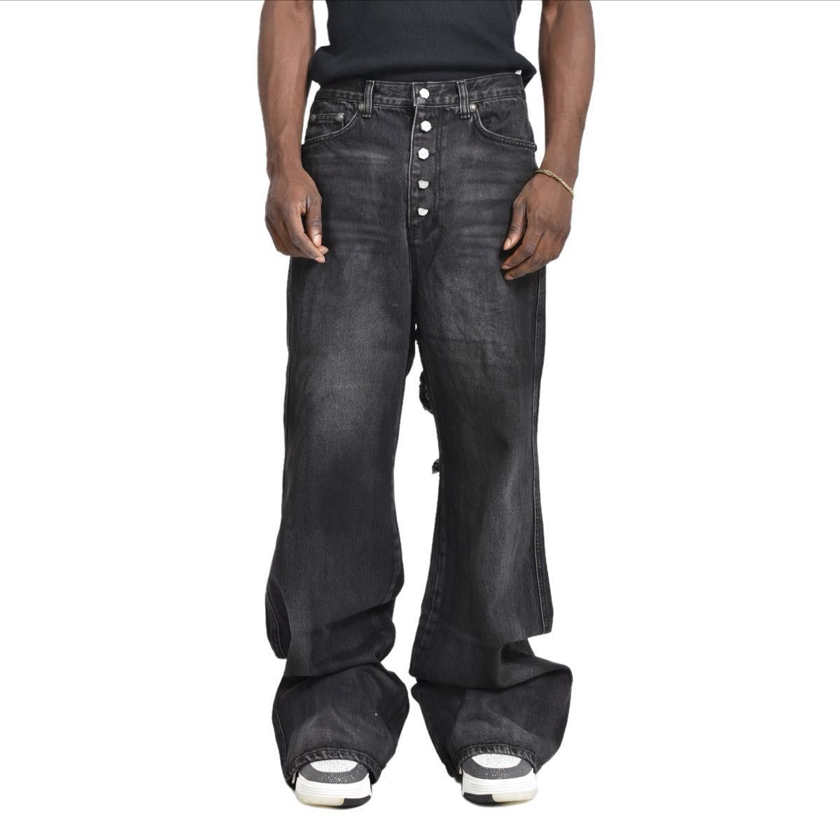 Thug Club】新品未使用 Chimera Pants BLACK キメラデニムパンツ Thug Club】新品未使用 Chimera Pants BLACK キメラデニムパンツ