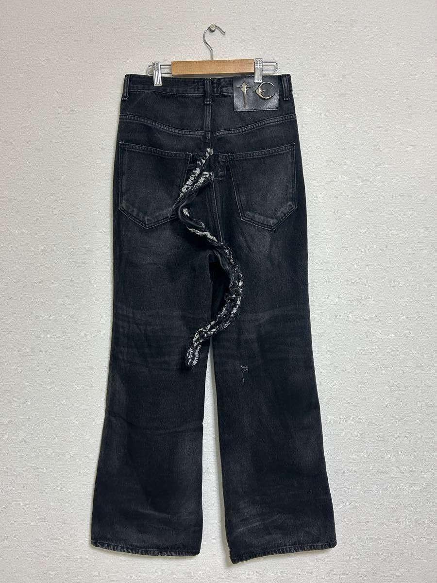 Thug Club】新品未使用 Chimera Pants BLACK キメラデニムパンツ Thug Club】新品未使用 Chimera Pants BLACK キメラデニムパンツ