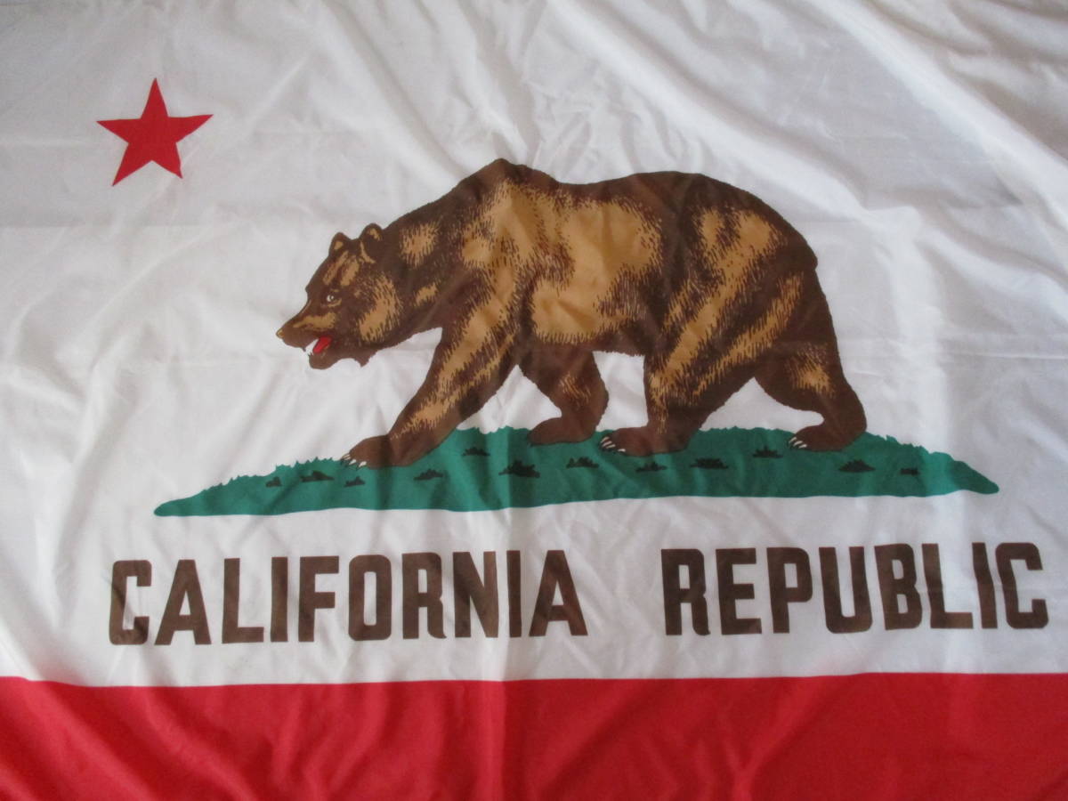 US　ビンテージ CALIFORNIA REPUBLIC カリフォルニア リパブリック 　フラッグ　カリフォルニア州旗　USA製　_画像4