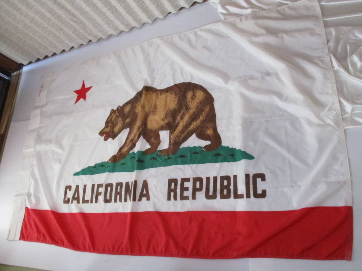 US　ビンテージ CALIFORNIA REPUBLIC カリフォルニア リパブリック 　フラッグ　カリフォルニア州旗　USA製　_画像10