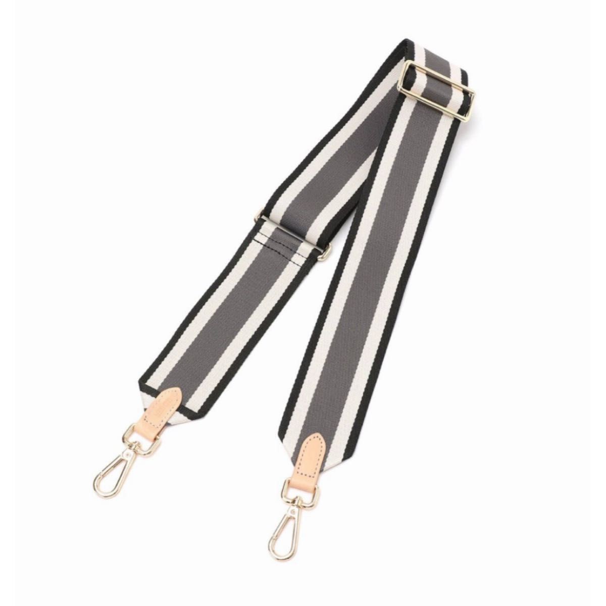 新品未使用 アパルトモン グッドグリーフ ボーダーベルト グレー (6cm) GOOD GRIEF グッドグリーフ Border Belt アパルトモン グレー6