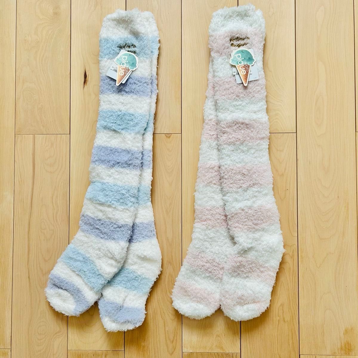 新品】ジェラートピケ ジェラピケ ロングソックス もこもこ 新品】ジェラートピケ ジェラピケ ロングソックス もこもこ