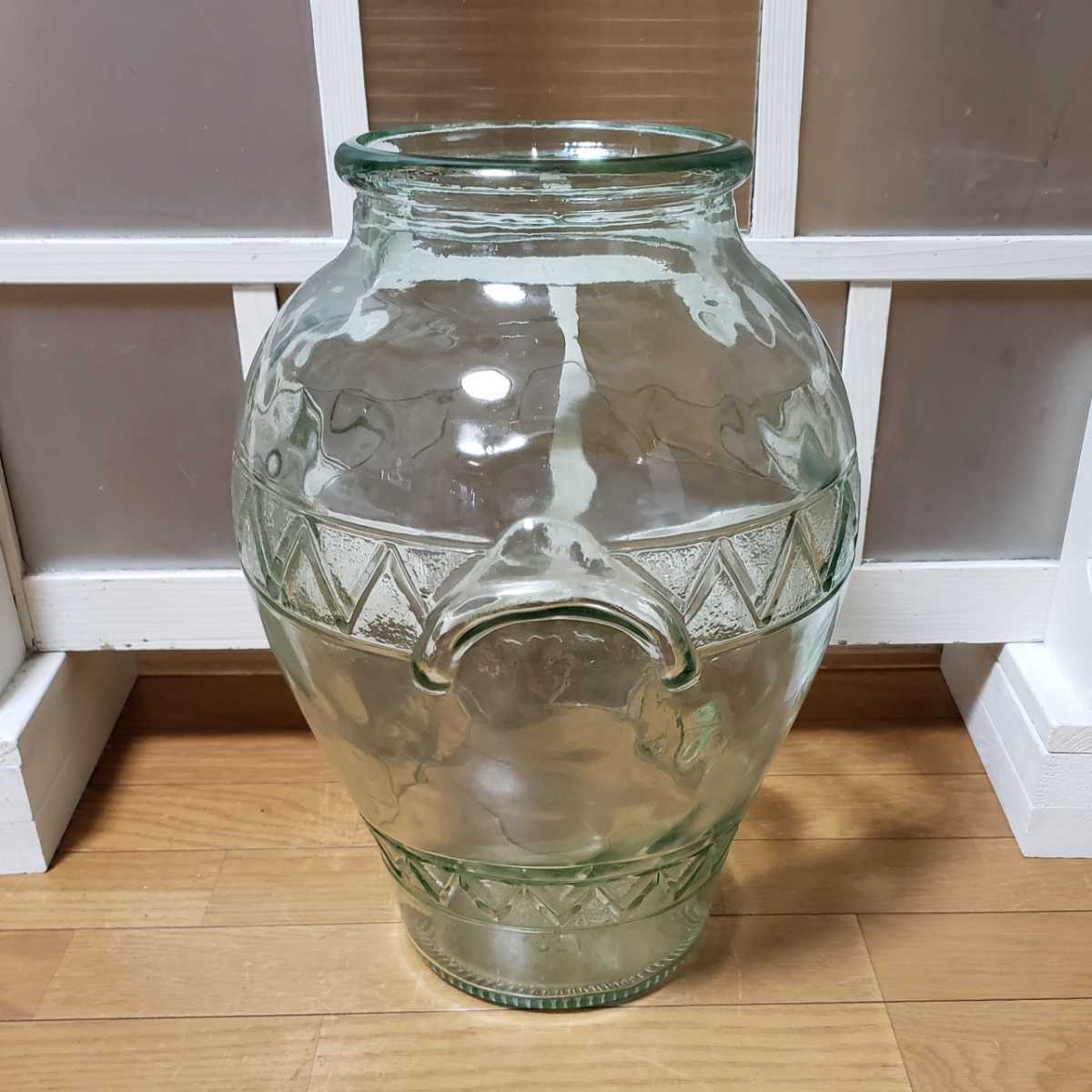イタリア製 特大 ガラス フラワーベース 花瓶 花器 フラワーアレンジメント