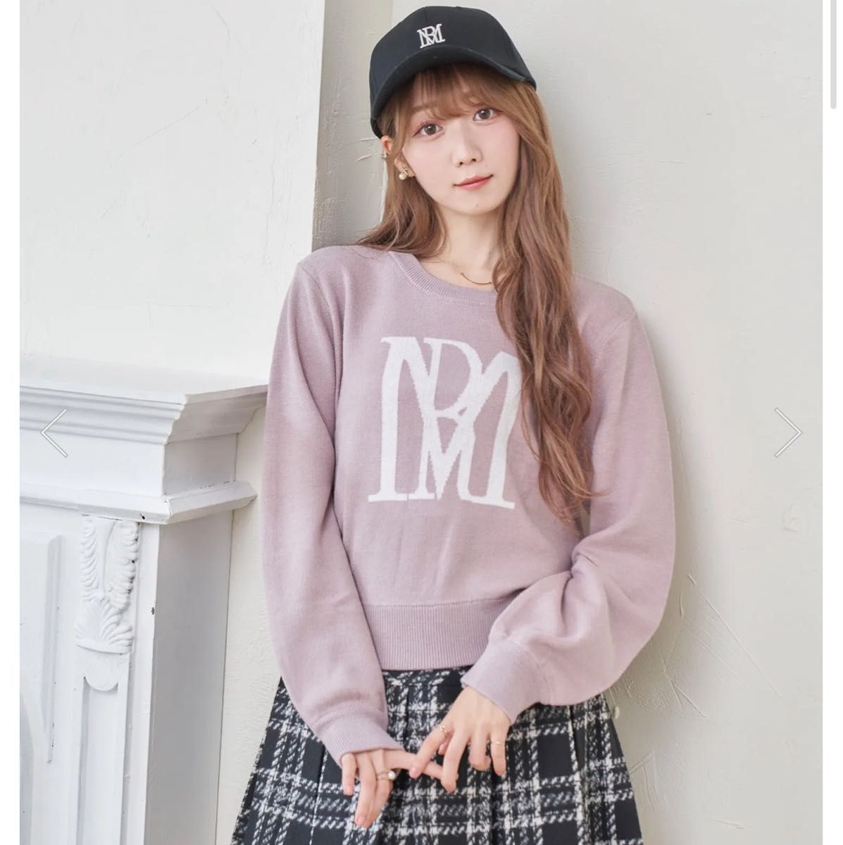 RoseMuse ロゼミューズ RM logo knit M ピンク 大谷映美里 RoseMuse ロゼミューズ RM logo knit M ピンク 大谷映美里