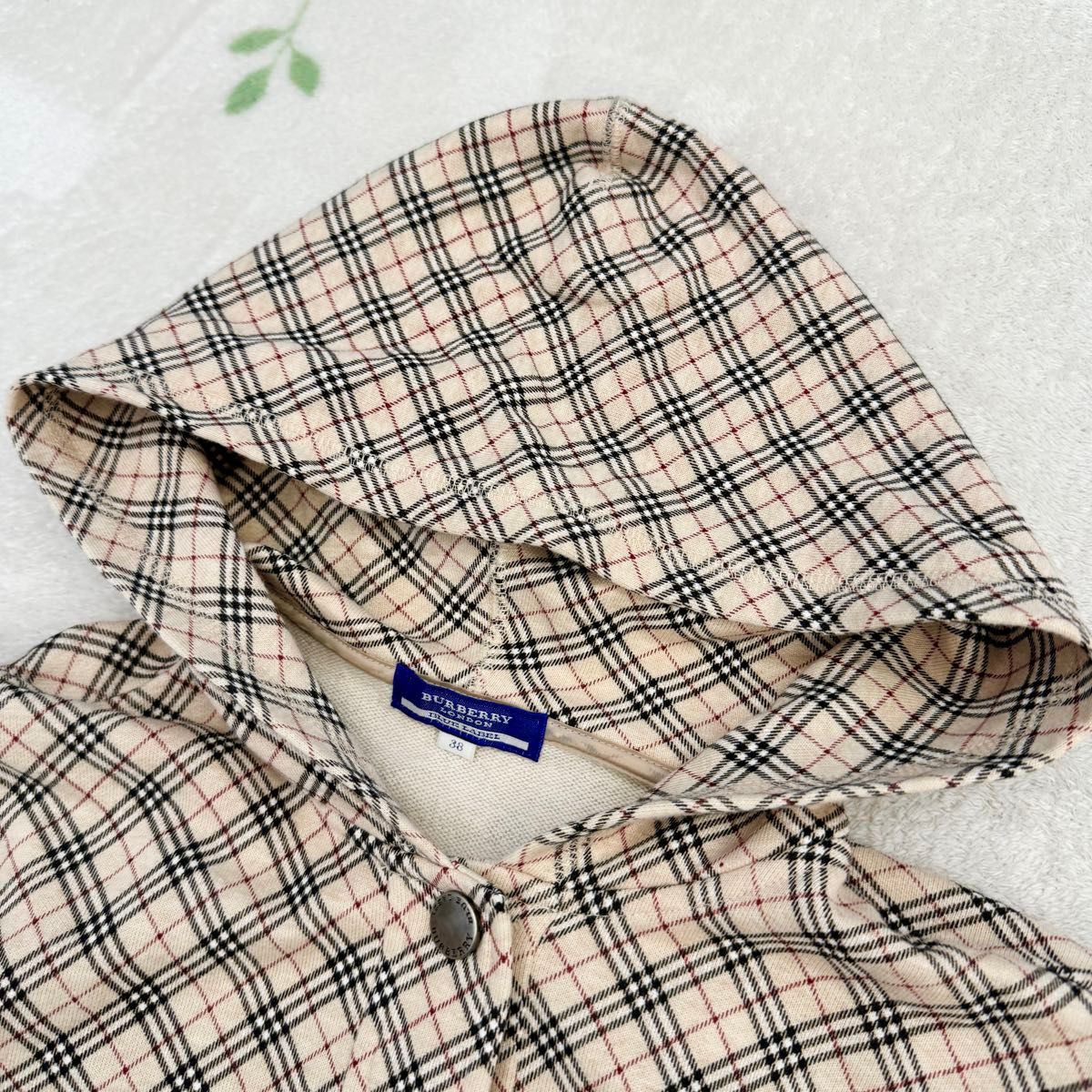 BURBERRY BLUE LABEL スウェットパーカーノバチェック M 38 BURBERRY BLUE LABEL スウェットパーカーノバチェック M 38