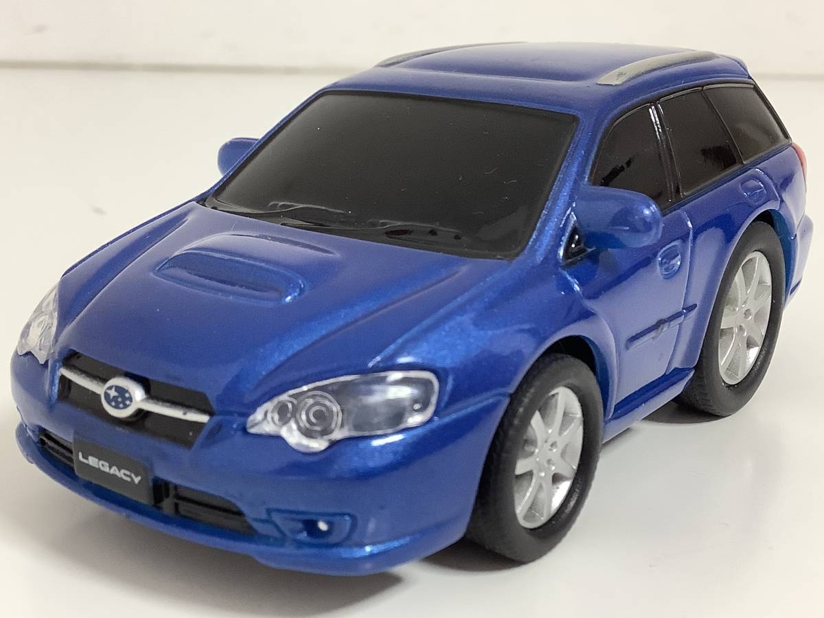 スバル 4代目 レガシィ ツーリングワゴン 2.0GT BP5 前期型 2003年式~ チョロQ風 プルバックカー ミニカー 青 カラーサンプル 色見本の画像1