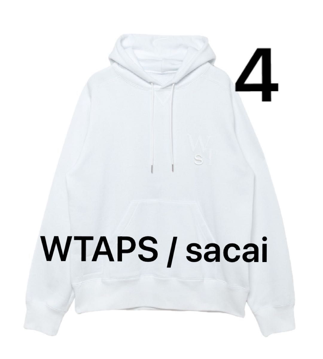 25ss sacai WTAPS Flock Print Hoodie ホワイト 4 サカイ ダブル 25ss sacai WTAPS Flock Print Hoodie ホワイト 4 サカイ ダブル
