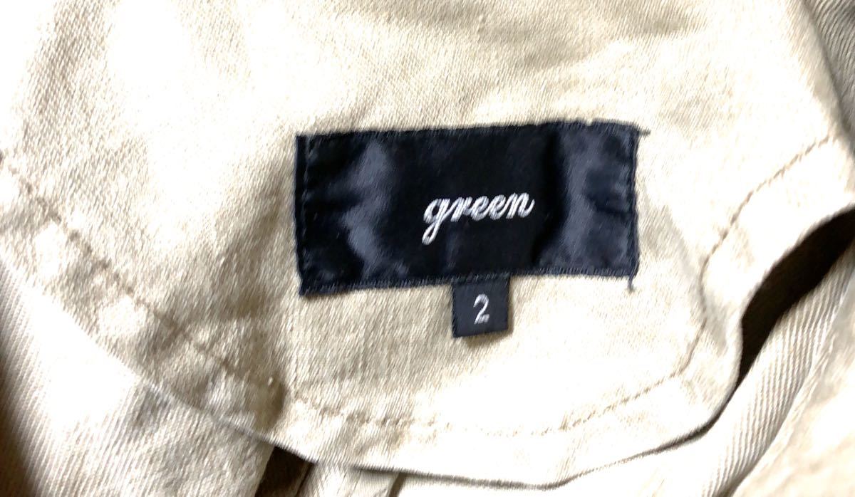 green (現HYKE )トレンチコート サイズ2 グリーン ハイク 日本　ベージュ_画像3