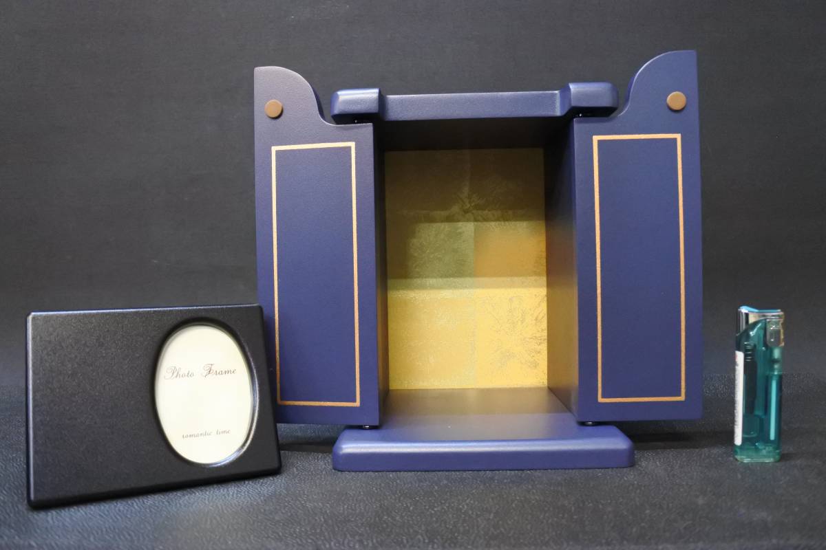 2022年最新入荷 【長期保管品】ペット仏壇 木製 写真立て付 紺 状態良好 仏具 仏壇(200203A1-3)1055 M 仏具一般 2022年最新入荷 【長期保管品】ペット仏壇 木製 写真立て付 紺 状態良好 仏具 仏壇(200203A1-3)1055 M 仏具一般