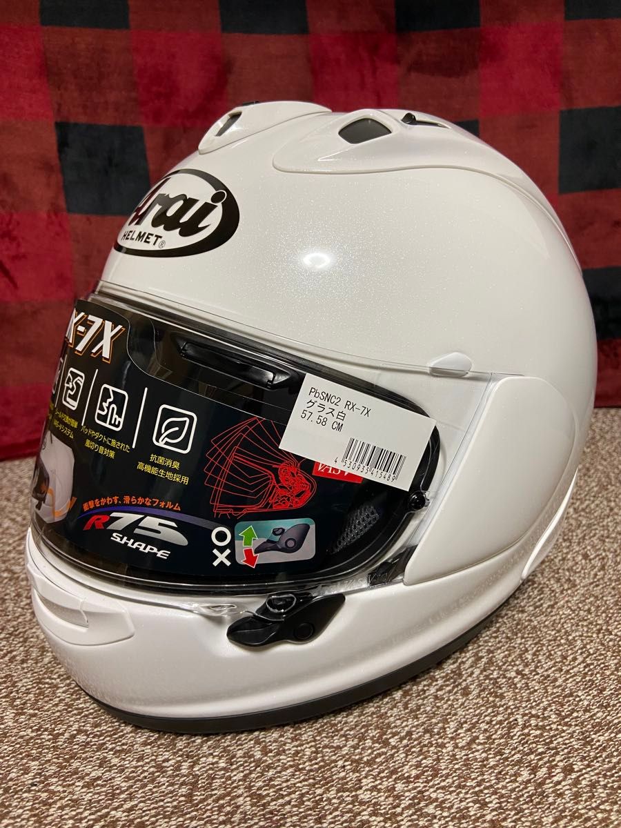 Arai アライ フルフェイスヘルメット RX7X 単色 グラスホワイト Arai アライ フルフェイスヘルメット RX7X 単色 グラスホワイト