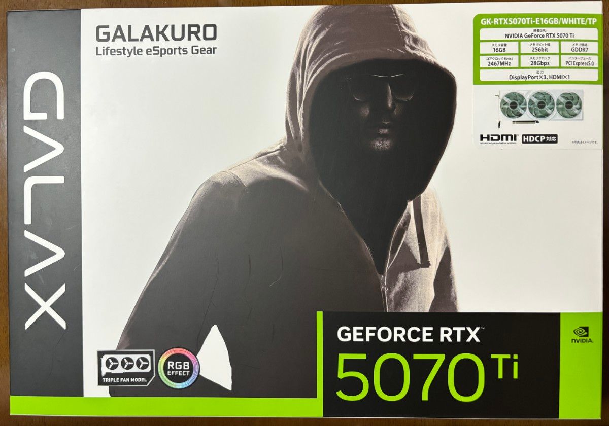 玄人志向 GeForce RTX 5070 Ti ホワイト GK-RTX5070Ti-E16GB 玄人志向 GeForce RTX 5070 Ti ホワイト GK-RTX5070Ti-E16GB