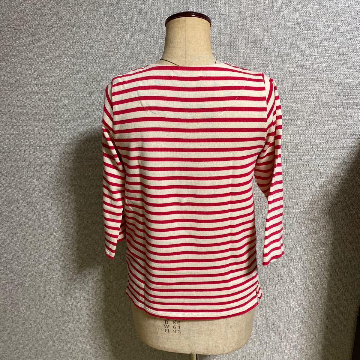 chocol raffine robe ショコラフィネローブ トップス カットソー ボーダー レディース 七分袖 七分丈 七分 ピンク_画像2