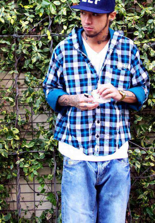 SLIP&COスリップアンドコー チェックパーカー M青 検索)RIZE SLIP&COスリップアンドコー チェックパーカー M青 検索)RIZE