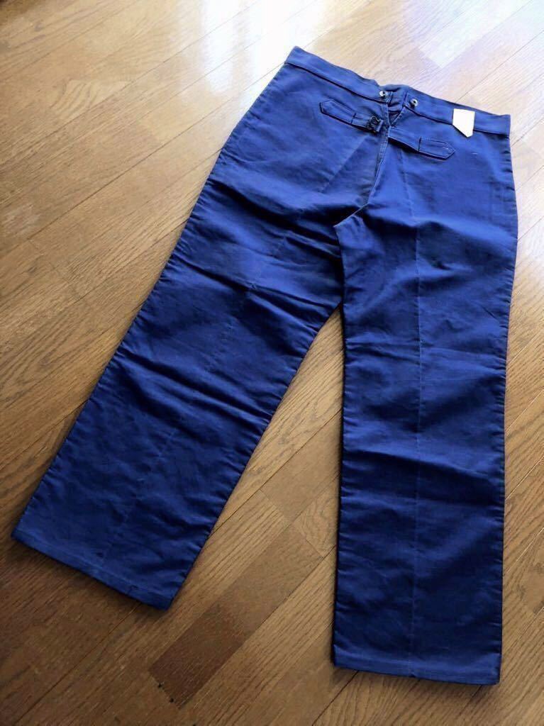 ★☆DEAD STOCK 40s50s VINTAGE MONT-ROUGE 針刺し シンチバック フレンチワークパンツ モールスキン メタルボタン 未使用 ビンテージ☆★