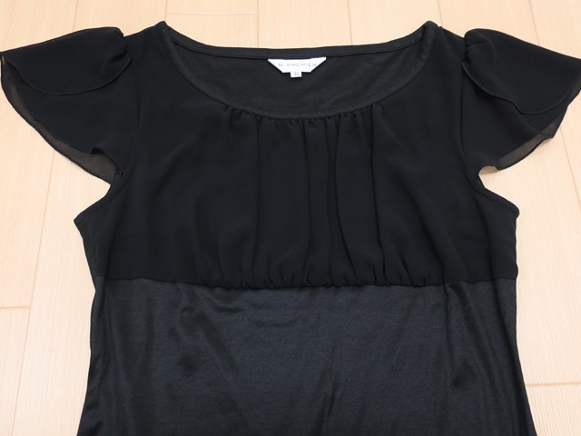 M-PREMIER/ M тянуть mie/ tops / блуза / cut and sewn / рукав шифон cut and sewn / ходить на работу одежда /SIZE36/ черный 