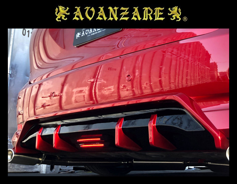 AVANZARE☆50系エスティマ 後期(4型)☆エアロ 4点SET(フロントリップ/サイドスポイラー/リアディフューザー LED付き/リアスポイラー Ver,1)_画像6